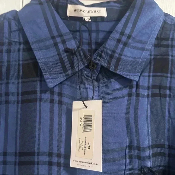 WeWoreWhat Soft Boyfriend Plaid Flannel Shirt - Picture 6 of 7